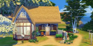 construction sims 4 starter chaumière campagne