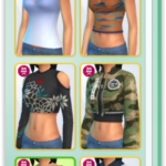 hauts de vêtements 1 sims 4 heure de gloire