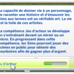 jeu d'acteur sims 4 célébrité